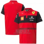 Polo del Scuderia Ferrari F1 Nino 2022 Rojo Negro