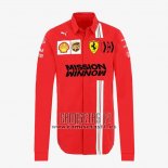 Camiseta Scuderia Ferrari F1 2021 Rojo Manga Larga