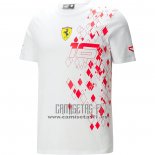 Camiseta Scuderia Ferrari F1 Charles Leclerc 2023 Blanco