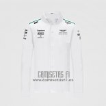 Camiseta Aston Martin F1 2021 Blanco Manga Larga