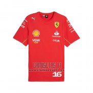 Camiseta Scuderia Ferrari F1 NO.16 2024 Rojo