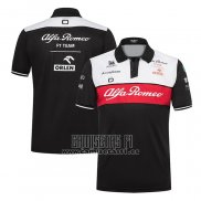 Polo del Scuderia Alfa Romeo Racing F1 2022 Negro Blanco