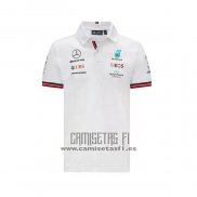 Polo del Mercedes Amg Petronas F1 2020 2021 Blanco