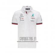 Polo del Mercedes Amg Petronas F1 2020 2021 Blanco