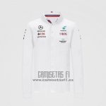 Camiseta Mercedes Amg F1 2021 Blanco Manga Larga