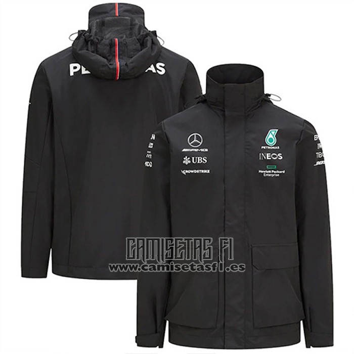 Rompevientos con Capucha del Mercedes Amg Petronas F1 2020 Negro