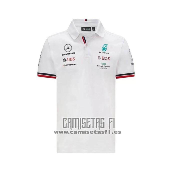 Polo del Mercedes Amg Petronas F1 2020 2021 Blanco